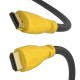 GCR Кабель 15.0m HDMI 2.0, желтые коннекторы, HDR 4:2:0, Ultra HD, 4K 60 fps 60Hz/5K*30Hz, 3D, AUDIO, 18.0 Гбит/с, 28/28 AWG, 3 X экран GCR-HM341-15.0m