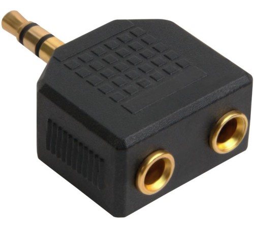 Greenconnect Переходник-разветвитель аудио jack 3,5 mm/2*jack 3,5 mm, M/F, GCR-AVA05, черный Greenconnect Переходник-разветвитель аудио jack 3,5 mm/2*jack 3,5 mm, M/F, GCR-AVA05, черный