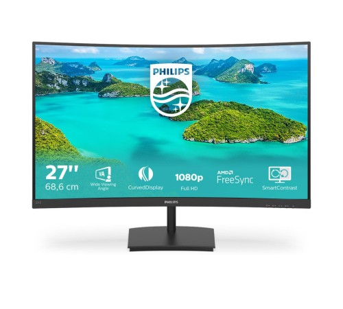 Монитор LCD 27'' 16:9 1920х1080(FHD) VA, Curved, 75 Hz, 250 cd/m2, 3000:1, 4ms, VGA, HDMI, Tilt, Speakers, Black (Вскрытая упаковка) Монитор LCD 27'' 16:9 1920х1080(FHD) VA, Curved, 75 Hz, 250 cd/m2, 3000:1, 4ms, VGA, HDMI, Tilt, Speakers, Black (Вскрытая упаковка)