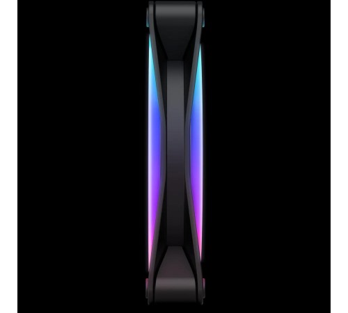 Кулер для корпуса ПК/ Case Cooler NZXT F140 RGB Duo (140x140x25mm, 4-pin PWM, RGB, 84.75CFM, 36dBA, 1800RPM, Black)