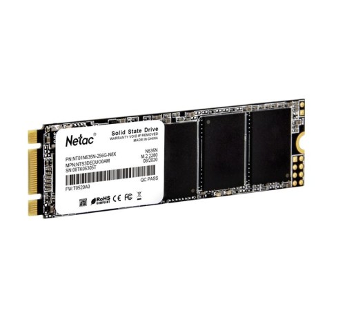 SSD накопитель Netac SSD N535N 256GB M.2 2280 SATAIII 3D NAND, R/W up to 540/490MB/s, TBW 140TB, 3y wty SSD накопитель Netac SSD N535N 256GB M.2 2280 SATAIII 3D NAND, R/W up to 540/490MB/s, TBW 140TB, 3y wty
