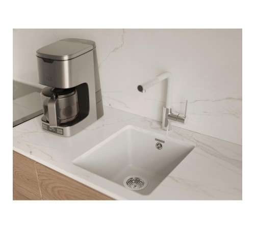 Кухонная мойка RIVELATO RIVELATO Мойка BERKANA 35 1-чаш 415*455, монтаж: универсальный, материал: кварц, цвет иней Кухонная мойка RIVELATO RIVELATO Мойка BERKANA 35 1-чаш 415*455, монтаж: универсальный, материал: кварц, цвет иней