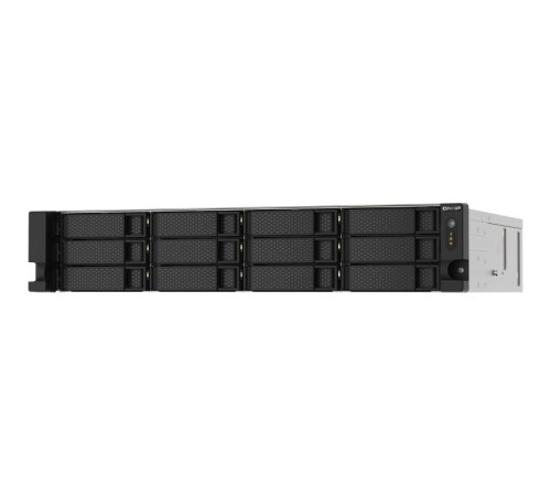 Сетевое хранилище без дисков/ SMB QNAP TS-1273AU-RP-8G NAS 12 HDD trays, 2x 2.5 GbE, rackmount, 2 PSU. 4-core AMD V1500B 2,2 GHz , RAM 8 GB (8 GB UDIMM DDR4 (1 x 8 GB) up to 32 GB (2 x 16 GB)). W/o rail kit RAIL-B02 Сетевое хранилище без дисков/ SMB QNAP TS-1273AU-RP-8G NAS 12 HDD trays, 2x 2.5 GbE, rackmount, 2 PSU. 4-core AMD V1500B 2,2 GHz , RAM 8 GB (8 GB UDIMM DDR4 (1 x 8 GB) up to 32 GB (2 x 16 GB)). W/o rail kit RAIL-B02