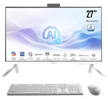 Моноблок MSI Modern AM273Q AI AiO 27" WQHD (2560x1440)IPS AG Non-touch, Core Ultra 5 125U (1.3GHz), 16Gb DDR5(2*8GB), 512GB SSD M.2, Intel UHD, WiFi, BT, camera, WirelessKB&mouse Eng/Rus, No OS,1y,White