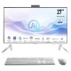 Моноблок MSI Modern AM273Q AI AiO 27" WQHD (2560x1440)IPS AG Non-touch, Core Ultra 5 125U (1.3GHz), 16Gb DDR5(2*8GB), 512GB SSD M.2, Intel UHD, WiFi, BT, camera, WirelessKB&mouse Eng/Rus, No OS,1y,White