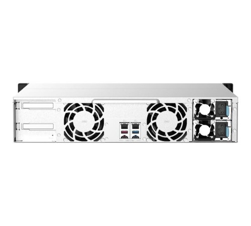 Сетевое хранилище без дисков/ SMB QNAP TS-1273AU-RP-8G NAS 12 HDD trays, 2x 2.5 GbE, rackmount, 2 PSU. 4-core AMD V1500B 2,2 GHz , RAM 8 GB (8 GB UDIMM DDR4 (1 x 8 GB) up to 32 GB (2 x 16 GB)). W/o rail kit RAIL-B02 Сетевое хранилище без дисков/ SMB QNAP TS-1273AU-RP-8G NAS 12 HDD trays, 2x 2.5 GbE, rackmount, 2 PSU. 4-core AMD V1500B 2,2 GHz , RAM 8 GB (8 GB UDIMM DDR4 (1 x 8 GB) up to 32 GB (2 x 16 GB)). W/o rail kit RAIL-B02