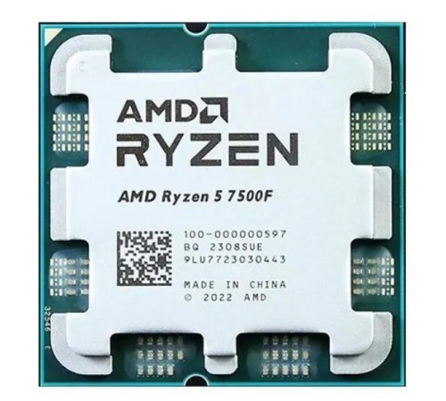Процессор/ CPU AM5 AMD Ryzen 5 7500F (6C/12T, 3.7/5 GHz, 32MB, 65W) OEM