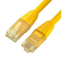 GCR Патч-корд прямой 0.3m LSZH UTP кат.6, желтый, 24 AWG, литой без фиксатора, ethernet high speed, RJ45, T568B, GCR-53026