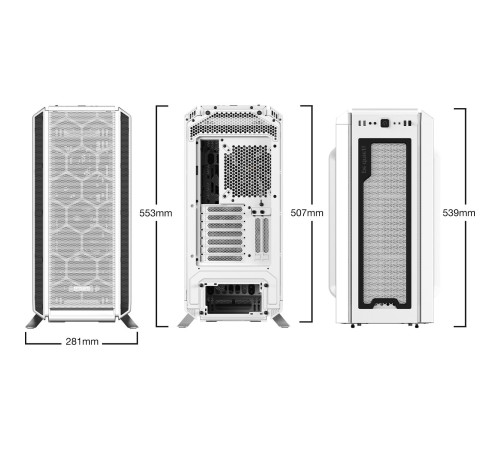 Корпус ПК без блока питания/ Case be quiet! SILENT BASE 802, Midi-Tower, 3x140mm, 2xUSB-A 3.2, 1xUSB 3.2 Type-C, E-ATX, ATX, mATX, mITX White