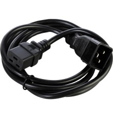Кабель с разъемом С19 - С20 на проводе ПВС 3*2.5 1.8 метра. черный/ Cable with connector C19 - C20 on wire PVC 3 * 2.5 1.8 meter. Black