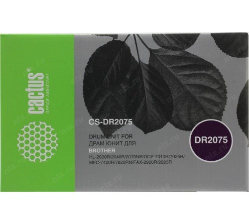 -/ Блок фотобарабана Cactus CS-DR2075 DR-2075 черный ч/б:12000стр. для DCP 7010/7010R Brother
