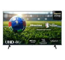 Телевизор ЖК 85'' Hisense/ 85", Ultra HD, Smart TV (ОС VIDAA U7), Wi-Fi, PCI 2000, DVB-T2/T/C/S2/S, 2х15W, CI+(1.4), 3хHDMI, 2хUSB, Works with Alexa, Alexa Built-in, GA, Google Assistant built-in, VIDAA Voice, Yandex, Black 2024