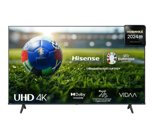 Телевизор ЖК 85'' Hisense/ 85", Ultra HD, Smart TV (ОС VIDAA U7), Wi-Fi, PCI 2000, DVB-T2/T/C/S2/S, 2х15W, CI+(1.4), 3хHDMI, 2хUSB, Works with Alexa, Alexa Built-in, GA, Google Assistant built-in, VIDAA Voice, Yandex, Black 2024