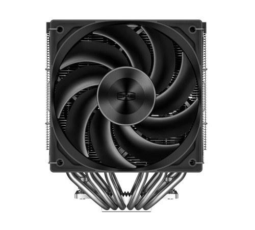 Кулер для процессора/ CPU Cooler PCCooler RZ620 (260W, 4-pin PWM, 157.5mm, Al/Cu, 6x6mm, 2x120mm, 86.73CFM, 32dBA, 2000RPM, S: 1851/1700/1200/115X, AM5/AM4, silver, black)