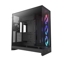 Корпус без блока питания/ Case NZXT H9 Flow RGB (2025), Midi-Tower, TG, 3x140mm RGB + 1x120mm, 2xUSB-A 3.2 + 1xUSB-C 3.2, E-ATX, ATX, mATX, mITX Black