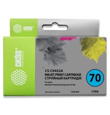 -/ Картридж струйный Cactus CS-C9452A №70 голубой (130мл) для HP DJ Z3100