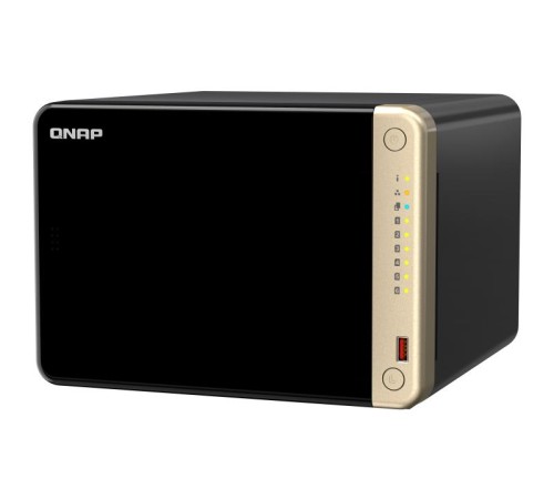 Системы хранения данных QNAP SMB QC 2GhzCPU/8Gb/upto 6HDD, up to 22 with TL-D800C/SATA(3,5" 2,5")/ 2xUSB3.2 2xUSB2.0/1xHDMI/1xExp.slot/2x2,5Gb/iSCSI/1xPS/3YW TS-664-8G-EU-RU