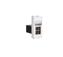 HDMI розетка модульная, тип А-А, "Avanti", "Белое облако", 1 модуль