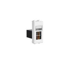 HDMI розетка модульная, тип А-А, "Avanti", "Белое облако", 1 модуль