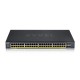 Коммутатор/ XGS1935-52HP, 52 Port Smart Managed PoE Switch, 48x Gigabit PoE and 4x 10G SFP+, hybrid mode, standalone or NebulaFlex Cloud, 375 Watt PoE