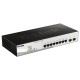Коммутатор D-Link Настраиваемый L2 PoE-коммутатор, 8x1000Base-T PoE, 2х1000Base-X SFP, PoE-бюджет 65 Вт, упрощенный интерфейс CLI