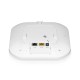 Точка доступа/ Zyxel NebulaFlex NWA220AX-6E Hybrid Access Point, WiFi 6, 802.11a/b/g/n/ac/ax (2.4 and 5 GHz), MU-MIMO, 4x4 antennas, up to 575+4800 Mbps, 1xLAN 2.5 GE, 1xLAN GE, PoE, 4G/5G protection