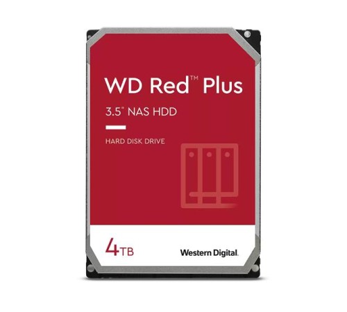Жесткий диск Western Digital Red Plus NAS HDD 3.5" SATA 4TB, 5400 rpm, 256MB buffer, CMR, WD40EFPX, 1 year