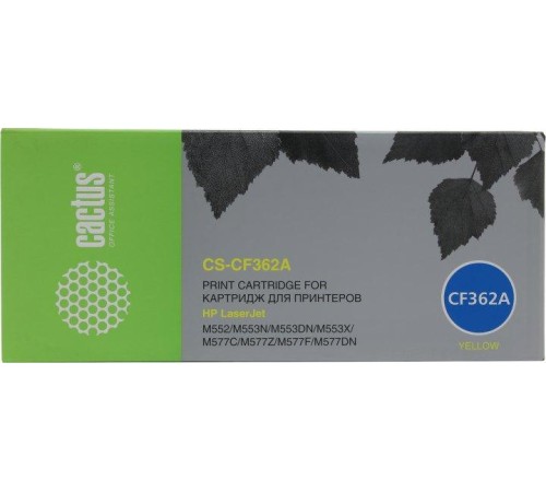 -/ Картридж лазерный Cactus CS-CF362A CF362A желтый (5000стр.) для HP CLJ M552dn/M553dn/M553N/M553x