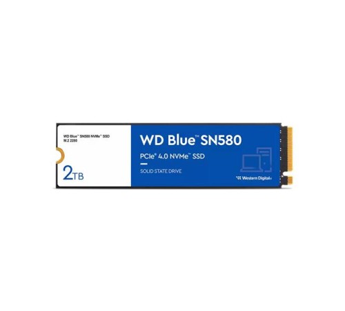 Твердотельный накопитель Western Digital Blue SN580 SSD M2.2280 PCIe 4.0 2Tb, 4150MBs/4150MBs, TBW 900, WDS200T3B0E, 1 year Твердотельный накопитель Western Digital Blue SN580 SSD M2.2280 PCIe 4.0 2Tb, 4150MBs/4150MBs, TBW 900, WDS200T3B0E, 1 year