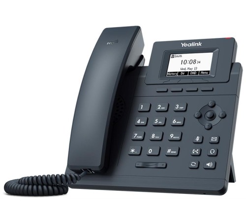IP Телефон YEALINK SIP-T30,  1 аккаунт, 2.3" LCD-экран 132х64, шт. БП в комплекте