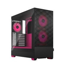 Корпус ПК без блока питания/ Case Fractal Design Pop Air RGB Magenta Core TG Clear Tint, Midi-Tower, 3x120mm RGB, 2xUSB-A 3.2 ATX, mATX, mITX Black/Magenta