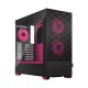 Корпус ПК без блока питания/ Case Fractal Design Pop Air RGB Magenta Core TG Clear Tint, Midi-Tower, 3x120mm RGB, 2xUSB-A 3.2 ATX, mATX, mITX Black/Magenta