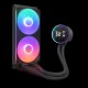 Система жидкостного охлаждения для ПК/ Water Cooling System NZXT Kraken Elite 280 RGB (250W, 280mm, LED temp., Black/ Fans: 2x140mm, 98.61CFM, 34.5dBA, 2000RPM/ Pump height 65mm, 2800RPM, Rad thickness 27mm/ S: 1851, 1700, 1200, 115X, AM5, AM4)