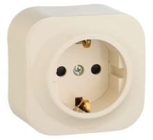 Quteo Розетка 2К+З с защ. шт., сл. кость