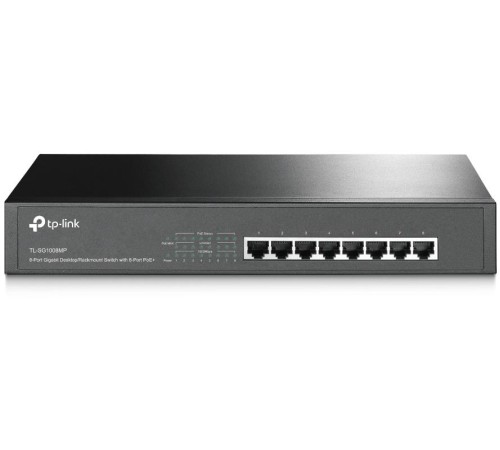 Коммутатор/ 8-Port Gigabit PoE+ Switch, 8 Gigabit RJ45 Ports, 802.3at/af, 126W PoE Power, 1U 13-inch Rack-mountable Steel Case