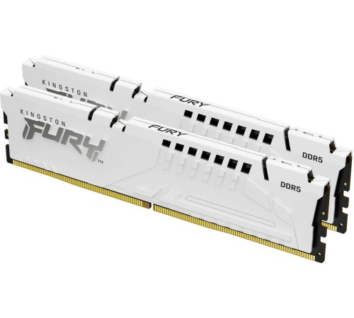 Память оперативная/ Kingston 64GB 5600MT/s DDR5 CL36 DIMM (Kit of 2) FURY Beast White EXPO Память оперативная/ Kingston 64GB 5600MT/s DDR5 CL36 DIMM (Kit of 2) FURY Beast White EXPO