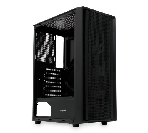 Корпус без блока питания/ Case HSPD M530, Mesh Mid Tower, Black, TG, 0.4 SPCC, no fans ATX, mATX, mITX 155/290/200mm 2x2.5", 2x3.5", 7xPCI 1xUSB-A 3.0, 2xUSB-A 1.0 335x193x445mm Корпус без блока питания/ Case HSPD M530, Mesh Mid Tower, Black, TG, 0.4 SPCC, no fans ATX, mATX, mITX 155/290/200mm 2x2.5", 2x3.5", 7xPCI 1xUSB-A 3.0, 2xUSB-A 1.0 335x193x445mm