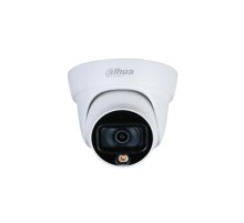 Уличная купольная IP-видеокамера Full-color, 2Мп; 1/2.8 CMOS; объектив 2.8мм; чувствительность 0.0017лк@F1.0 сжатие: H.265+ H.265 H.264+ H.264 MJPEG; 2 потока до 2Мп@25к/с; LED-подсветка до 30м; встроенный микрофон; защита: IP67; питание: 12В(DC) PoE
