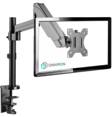 Кронштейн для монитора ONKRON/ 13-34" макс. 100*100, струбцина, наклон -35º+35º поворот 360º, вылет от основание 0-534мм, макс.перемещение по вертикали 0-600мм, кабель-канал, пружина, нагрузка 1-8кг
