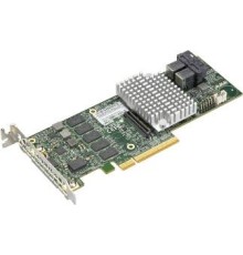 Контроллер Supermicro AOC-S3108L-H8IR-16DD 8-port/12Gb/s/16 SATA/SAS drives/RAID (0/1/5/6/10/50/60)/2GB DDR3 on-card cache/SFF-8643 MiniSAS HD