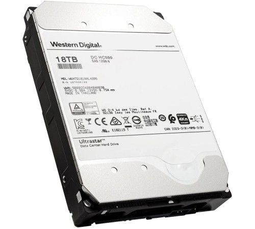 Жесткий диск/ HDD WD/HGST SAS Server 18Tb Ultrastar 7200 12Gb/s 256MB 1 year warranty (replacement WUH721818AL5204)