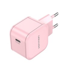 Сетевое зарядное устройство Vention на 1 порт USB С 20W  Розовый, шт.