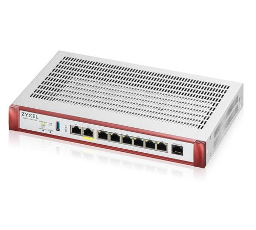 Межсетевой экран Межсетевой экран Zyxel USG FLEX 200HP, Rack, 1xRJ-45: 1/2.5G (LAN/WAN), 1xRJ-45: 1/2.5G PoE+ (LAN/WAN), 6xRJ-45: 1G (LAN/WAN), 1xUSB3.0, AP Controller (8/40), Device HA, в комплекте с Entry Defense Pa