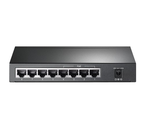 Коммутатор/ 8-Port Gigabit Desktop PoE Switch, 8 Gigabit RJ45 ports including 4 PoE ports, steel case