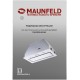 Кухонная вытяжка MAUNFELD/ Кухонная вытяжка MAUNFELD TRAPEZE 601GG, полновстраиваемая, 3 скорости, 1150 м3/ч, механическое управление, уровень шума 54 дБ, цвет белый