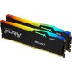 Память оперативная/ Kingston 64GB 5600MT/s DDR5 CL40 DIMM (Kit of 2) FURY Beast RGB