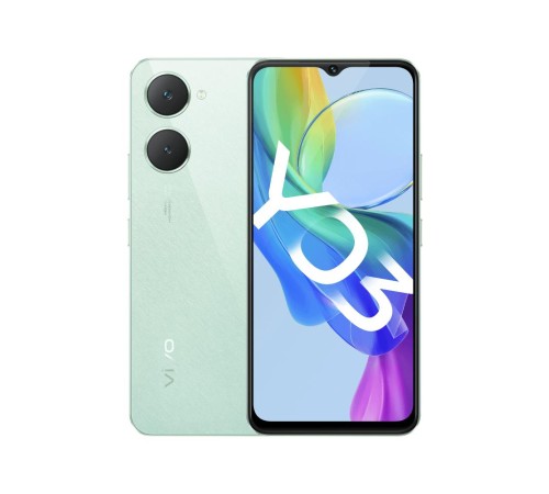 VIVO Y03 Green, 6.56" 1612 x 720 Pixels, 2,0 GHz+1,8 GHz, 8 Core, 4GB RAM, 128GB, 13 MP+ 0,08 MP/5Mpix, 2 Sim, 2G, 3G, LTE, BT v5.0, Wi-Fi, GPS, Type-C, 5000mAh, Android 14, 185g, 163.63 mmx75,58 mmx8,39 mm
