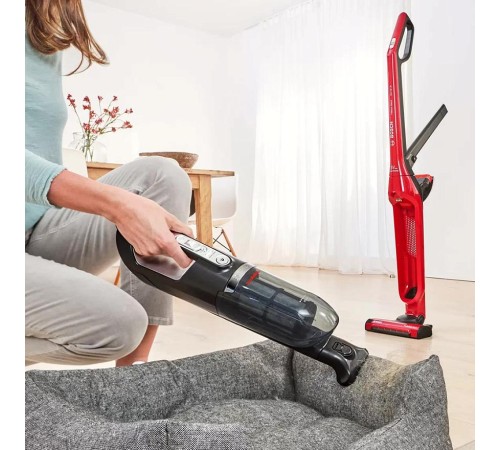 Пылесос Bosch/ Пылесос Bosch, безмешковый, вертикальный, емкость пылесборника 0.4 л, сухая уборка, цвет красный