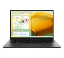 Ноутбук/ ASUS UM3402YA-KP783W 14"(2560x1600 (матовый) IPS)/AMD Ryzen 5 7430U(2.3Ghz)/8192Mb/512PCISSDGb/noDVD/Int:AMD Radeon/Cam/BT/WiFi/75WHr/war 1y/1.35kg/Jade Black/Win11Home + NumberPad; алюм корп; +чехол