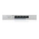 Коммутатор Smart L2 коммутатор PoE+ Zyxel GS1200-5HP v2, 5xGE (4xPoE+), настольный, бесшумный, с поддержкой VLAN, IGMP, QoS и Link Aggregation, бюджет PoE 60 Вт